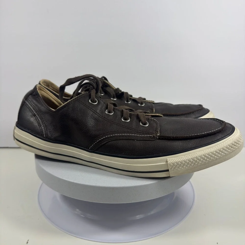 Converse All Star Mens Dark Brown Leather Moc Toe Low Top Sneakers Shoes 12‎ - Picture 5 of 15